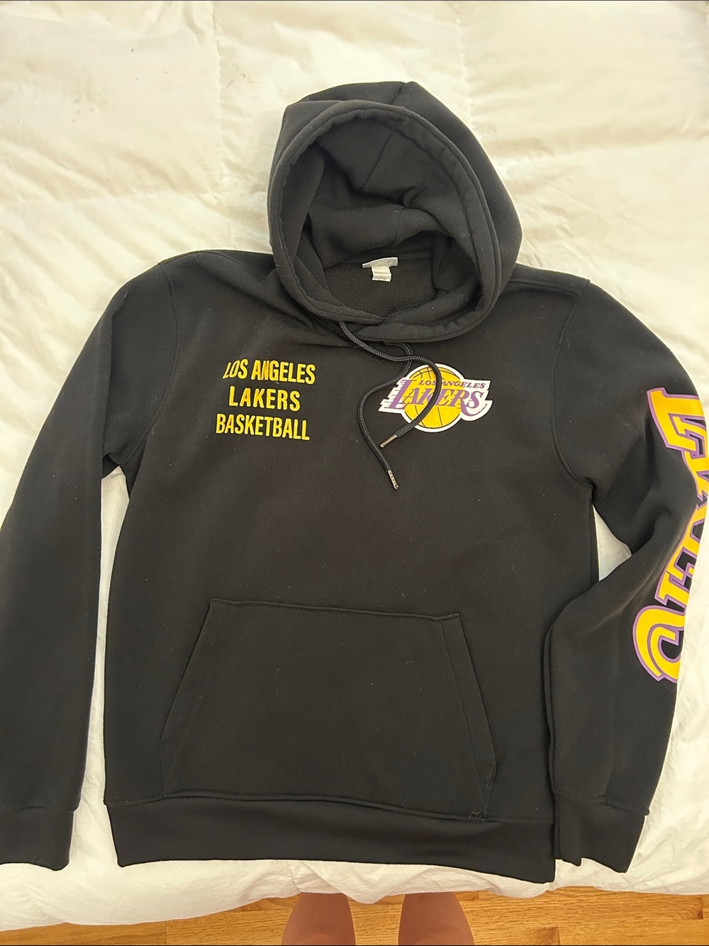 NBA Los Angeles Lakers Black Hoodie with Yellow and Purple Logos